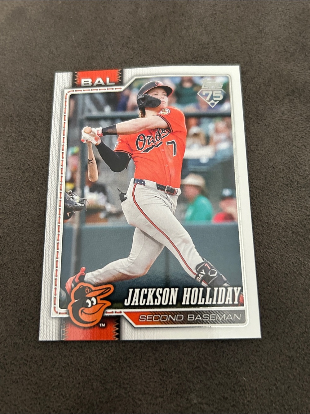 Jackson Holliday Baltimore Orioles Baseball Card - Topps 75